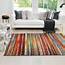 HR  Colorful Rainbow Area Rug 8x10 Modern For Living Room Dcor 2020