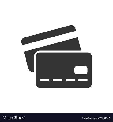 Credit Card Black Icon Royalty Free Vector Image