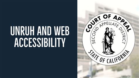 California Court Of Appeals Rules That Unruh Doesnt Cover Websites Of