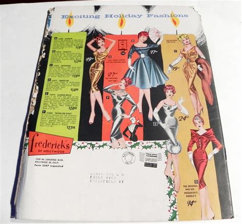 1950s fredericks of hollywood vintage lingerie fashion catalog etsy