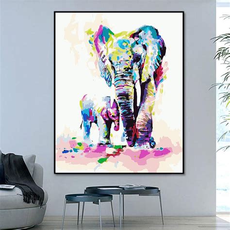 Elephant Paint By Numbers Kits For Adult Hqd1349 Katesmoon