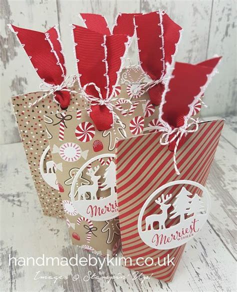 Christmas Treat Bags Using 6 X 6 Candy Cane Lane