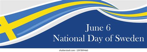 June 6 National Day Sweden Vector Stock Vector Royalty Free