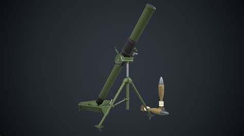 3d Model Type Pp87 81mm Mortar China Army Vr Ar Low Poly Cgtrader