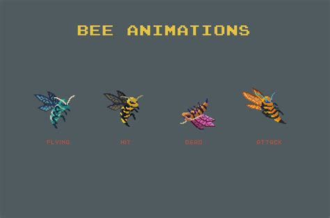 Bee Pixel Art Character By Sanctumpixel