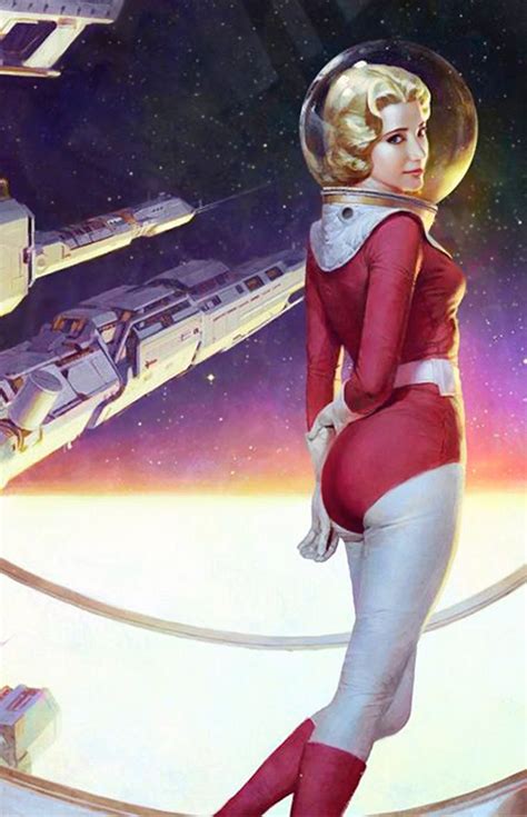 Retro Scifi Space Girl By Zezhou Chen A Chinese Concept Artist And Illustrator Working For The