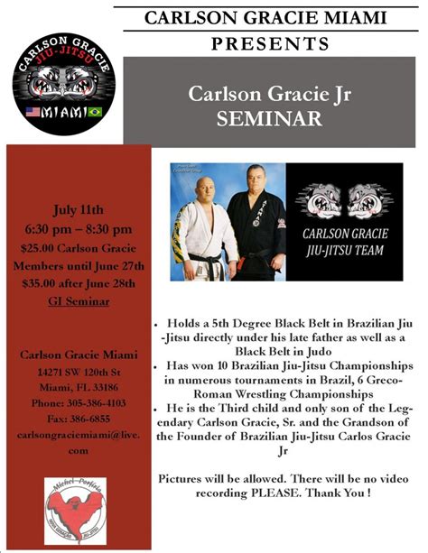 Carlson Gracie Jr Seminar At Carlson Gracie Miami Graciemag