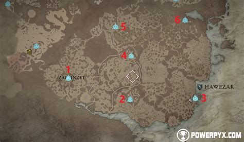 Diablo 4 Hawezar All Waypoint Locations