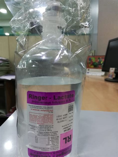 Rl Ringer Lactate Infusion Lactated Ringer S Packaging Size Ml