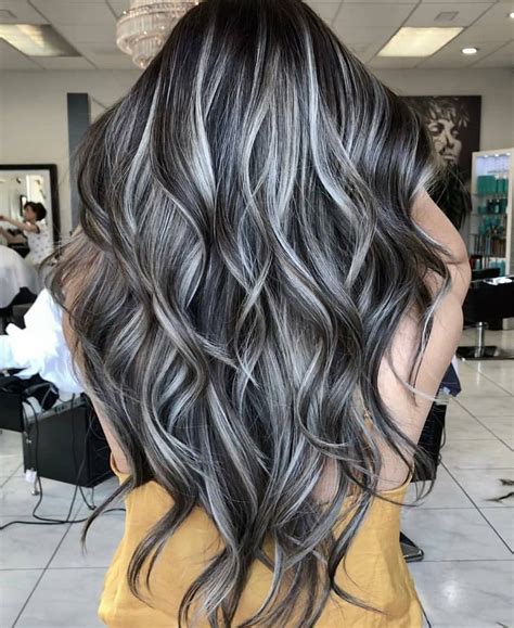 pin by d hutch on style silver hair color gray hair highlights haircuts for long hair