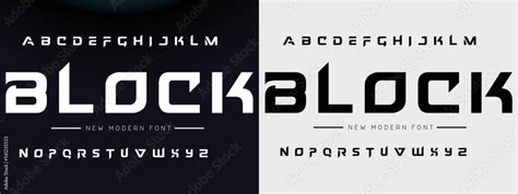 Block Modern Bold Font Regular Italic Number Typography Urban Style