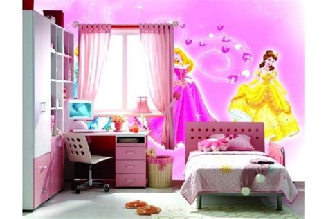 Customized Pink Cartoon Children Bedroom Interior Decoration Wallpapers