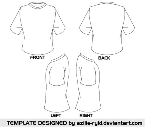 Blank Tshirt Template Vector Front And Back