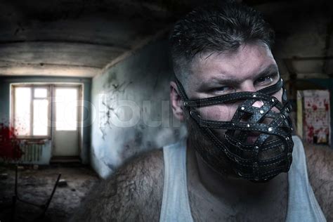 man in muzzle stock image colourbox