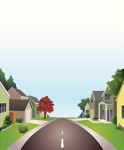 Neighborhood Street Illustrations Royalty Free Vector Graphics And Clip