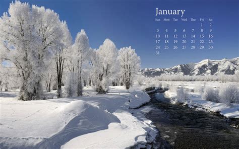Fresh Snow January 2010 Calender Wallpapers | HD Wallpapers | ID #6150