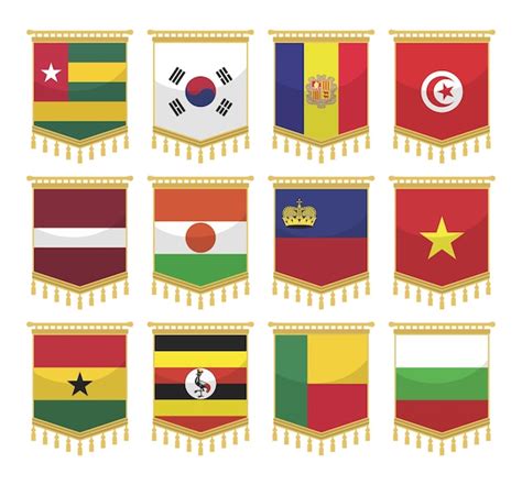 Premium Vector Flags Of The World Collection