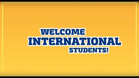 Welcome International Students Youtube