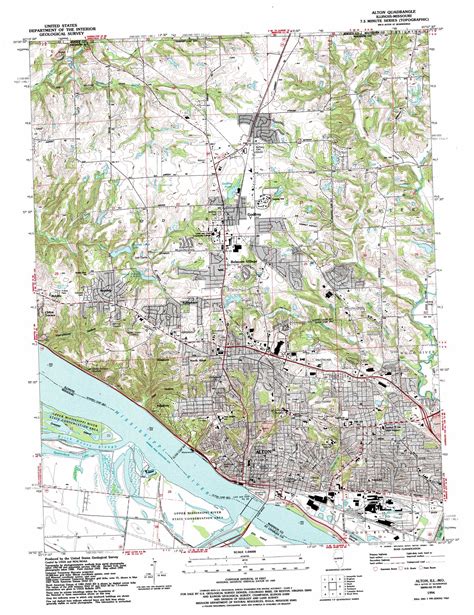 Alton Topographic Map Il Mo Usgs Topo Quad 38090h2