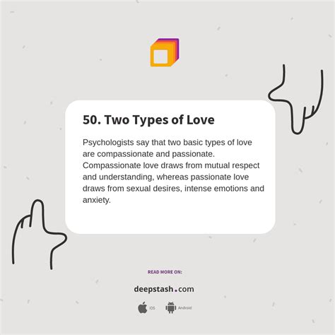 50 Two Types Of Love Deepstash