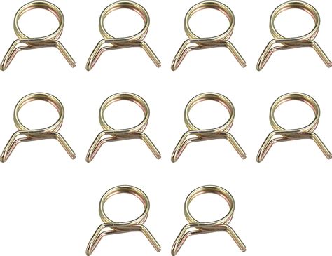 Uxcell Double Wire Spring Hose Clamp 50pcs 65mn Steel 9mm Inner Dia