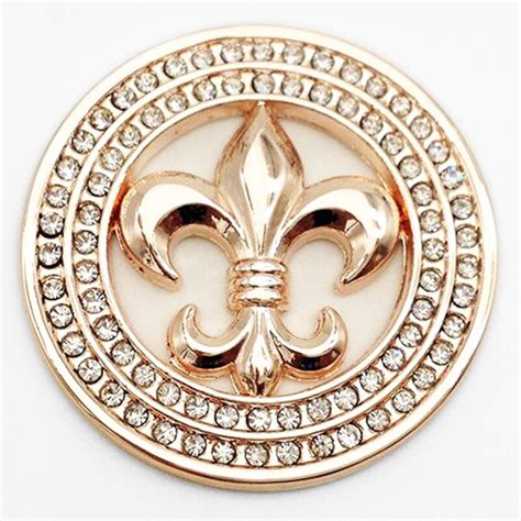 Fleur De Lis Love Crown 33mm Metal For Coin Disc Holder Cn033 In