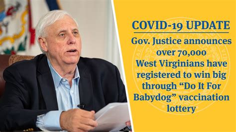 Covid 19 Update Gov Justice Announces Over 70000 West Virginians