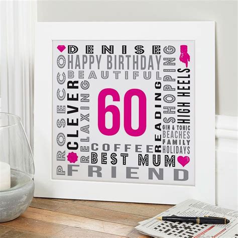 Check out these creative birthday gifts for her and find the perfect present to celebrate her special day. Personalised 60th Birthday Gift Inspiration For Her ...