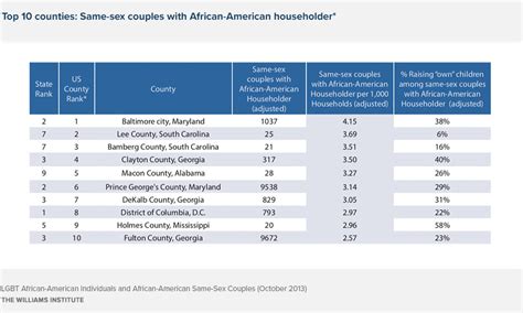 Lgbt African American Individuals And African American Same Sex Couples