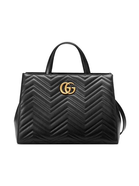 Gucci Gg Marmont Medium Matelasse Leather Top Handle Shoulder Bag