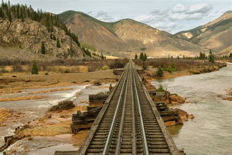 Free Images Landscape Mountain Track Train River