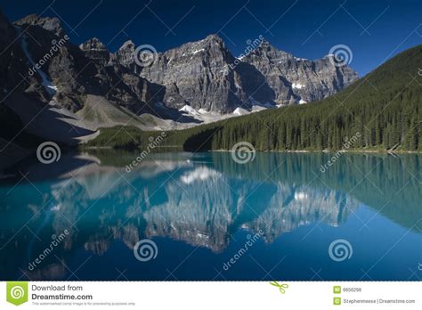 Banff National Park Lake Moraine Stock Photo Image Of Rock Moraine