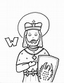 W is for St. Wenceslaus | Abc coloring pages, Fairy coloring pages ...