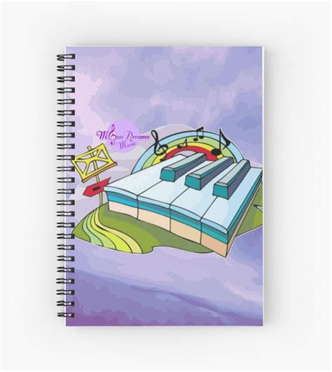 Colorful Piano Keys Purple Abstract Spiral Notebook By Moondreamsmusic