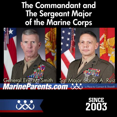 The Commandant And Sergeant Major Of The Marine Corps
