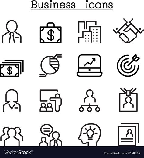 Business Administration Icon Set Royalty Free Vector Image