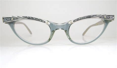 Vintage 1950s Cat Eye Eyeglasses Liberty Frame Never Worn Etsy