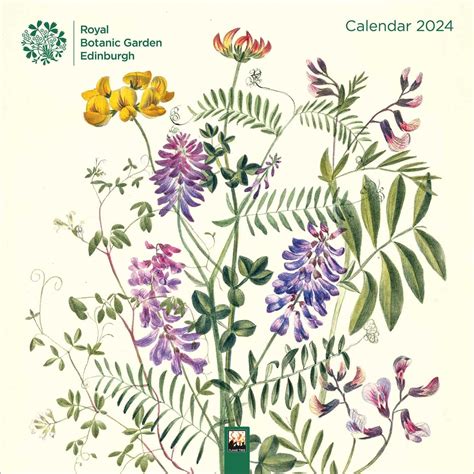 Royal Botanic Garden Edinburgh Wall Calendar 2024 Art Calendar Flame