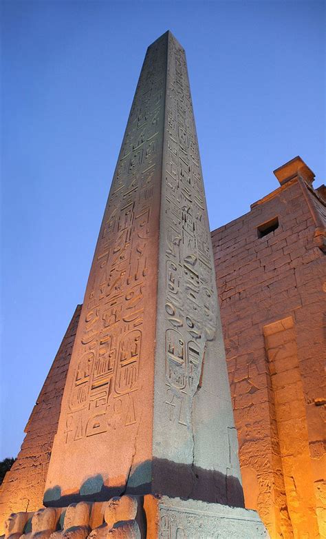 Red Granite Obelisk Luxor Temple Egypt Ancient Egyptian
