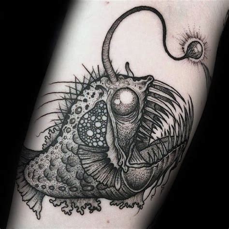 60 Angler Fish Tattoo Designs For Men Deep Sea Ink Ideas