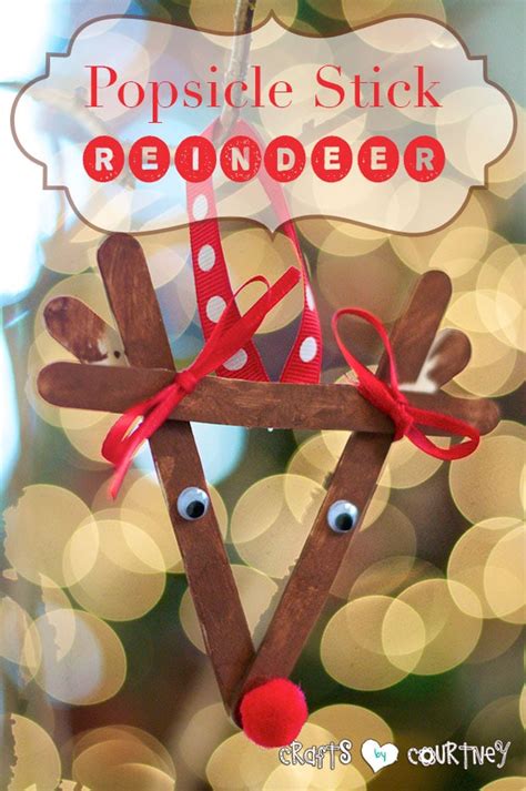 Make A Popsicle Stick Reindeer Ornament With Your Kids