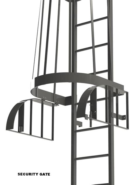 Steel Fixed Caged Ladder Fc Series Custom Made Ladders And Platforms