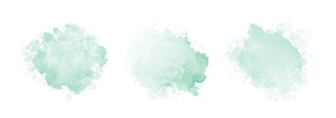 Premium Vector Set Of Abstract Mint Green Watercolor Water Splash On