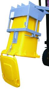 handling gear australia forklift mounted bin bin tipper forklift mounted wheelie bin
