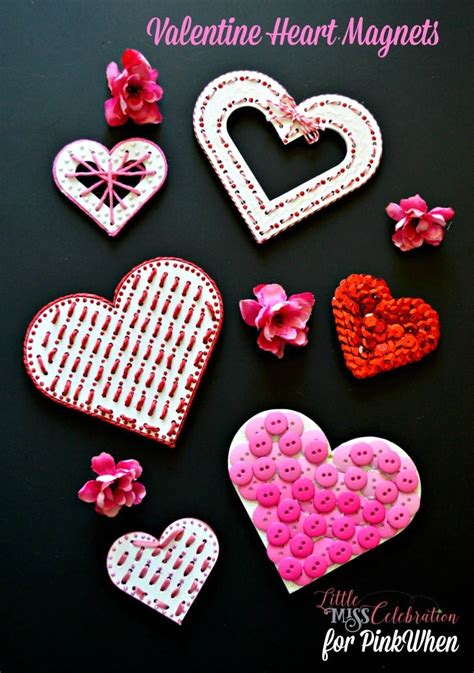 Valentine Heart Magnets Pinkwhen
