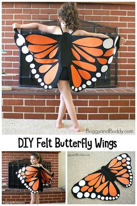 Diy Felt Monarch Butterfly Wings Tutorial Buggy And Buddy