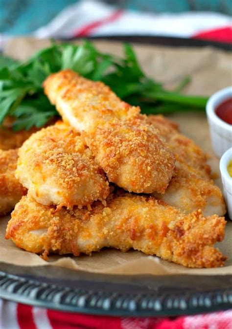 Bake the chicken for a total of 10 minutes, flipping after 5 minutes, if desired but not required, and then continue cooking on the other side until the internal temperature of the chicken reaches 160f. Ritzy Baked Chicken Tenders - The Seasoned Mom