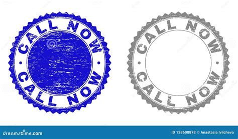 Grunge Call Now Scratched Stamps Stock Vector Illustration Of Offer