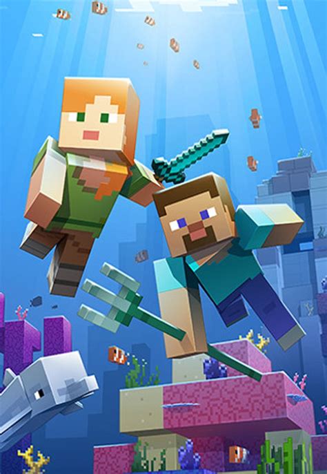 minecraft s aquatic update launches on xbox one window 10 mobile and pc minecraft