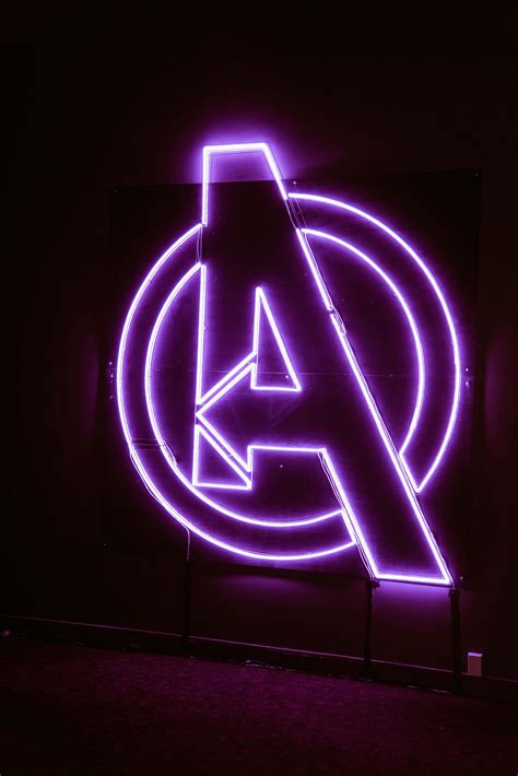 Neon Avengers Neon Signage Symbol Image Free Photo